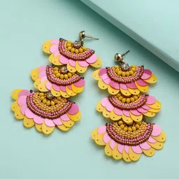 Mali Fionna Alloy Quirky Beaded Chandbalis Earrings-image-93