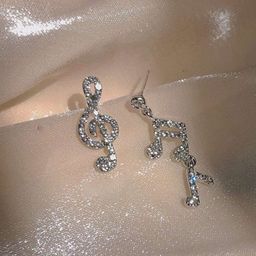 BEYTER Silver-Plated Stainless Steel Cubic Zirconia Studded Classic Drop Earrings-7