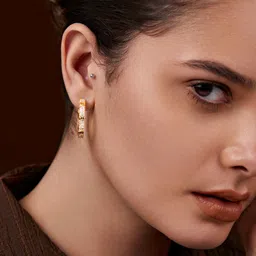 MINUTIAE Gold-Plated Geometric Drop Earrings-0