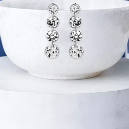 Accessorize London Women Hammered Metal Circle Drop Earrings-20