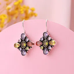 Saraf RS Jewellery Silver-Plated Classic Drop Earrings-39