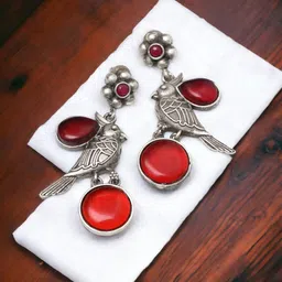 Ozanoo Silver-Plated Classic Crystals Drop Earrings-53