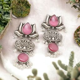Ozanoo Silver-Plated Classic Drop Earrings-14