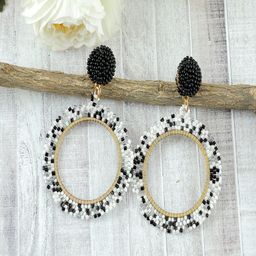 UNIVERSITY TRENDZ Gold-Plated Beaded Classic Drop Earrings-12