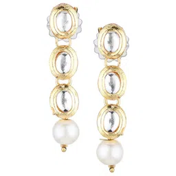 Runjhun Kundan-Studded & Beaded Classic Drop Earrings-26