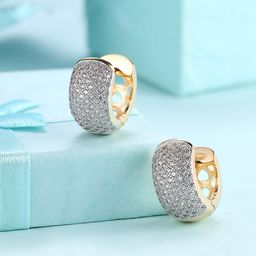 Yellow Chimes Gold-Toned Classic Hoop Earrings-49