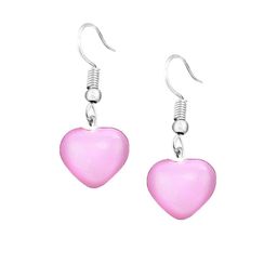 Mikado Silver-Plated Heart Shaped Drop Earrings-0