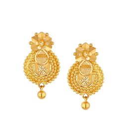 Joyalukkas BIS Hallmark 22KT Gold Drop Earrings-image-47