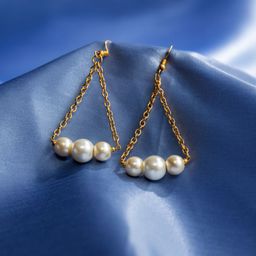Priyaasi Gold-Plated Contemporary Drop Earrings-31