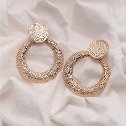 DressBerry Gold Toned Gold Plated Drop Earrings-image-44