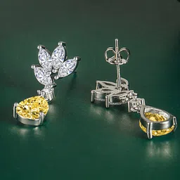 Designs & You Silver-Plated Oxidised Drop Earrings-35