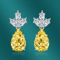 Designs & You Silver-Plated Teardrop Shaped Drop Earrings-2