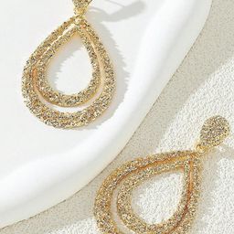 OOMPH Teardrop Shaped Drop Earrings-4