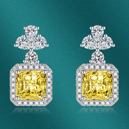 Designs & You Silver-Plated Square Drop Earrings-2