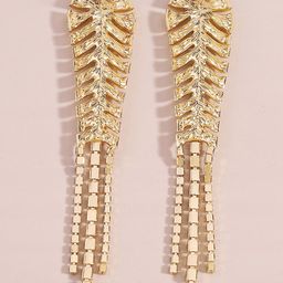 Bellofox Gold-Plated Stone Studded Contemporary Drop Earrings-image-87