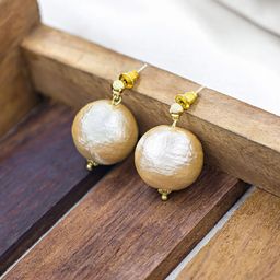 Bellofox Grey Pearl Beaded Contemporary Drop Earrings-6