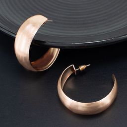 PRIVIU Contemporary Half Hoop Earrings-10