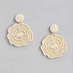 RICHEERA Floral Beaded Drop Earrings-17
