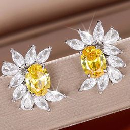 Designs & You Silver Plated Stud Earrings-image-2
