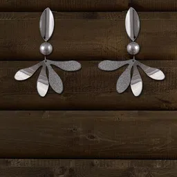 Adwitiya Collection Silver-Plated Floral Drop Earrings-image-16