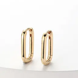 VAGHBHATT Gold-Plated Oval Hoop Earrings-25