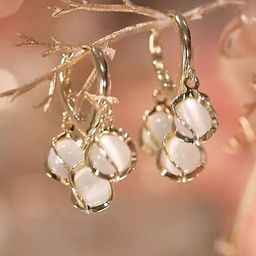KRYSTALZ Oval Hoop Gold-Plated Earrings-31