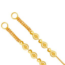 Vighnaharta Gold-Plated Floral Ear Cuff Earrings-image-100