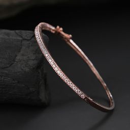 SOHI Women Gold-Toned Gold-Plated Kada Bracelet-13