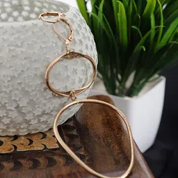 Madame Rose Gold Contemporary Drop Earrings-image-33