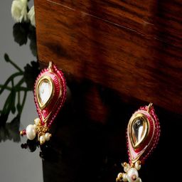 DUGRISTYLE Gold-Plated Contemporary Drop Earrings-94