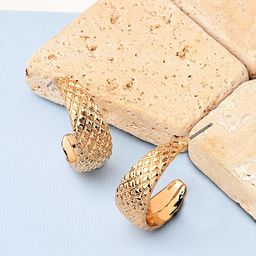 Accessorize London Women Dfg Reconnected Quilted Hoop Earrings-image-58