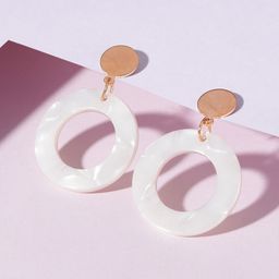 Rubans Voguish Gold-Plated Circular Drop Earrings-60