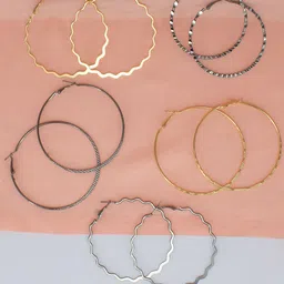PRIVIU Circular Hoop Earrings-49