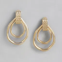Forever New Gold-Plated Circular Hoop Earrings-5