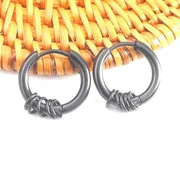 KRYSTALZ Round Hoop Circular Hoop Earrings-21