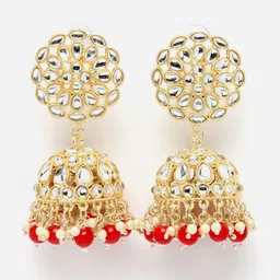 Anouk Gold-Plated Dome Shaped Jhumkas-10