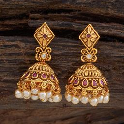 Kushal's Fashion Jewellery Dome Shaped Jhumkas Earrings-16