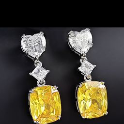 Designs & You Silver-Plated Cubic Zirconia Heart Shaped Drop Earrings-18