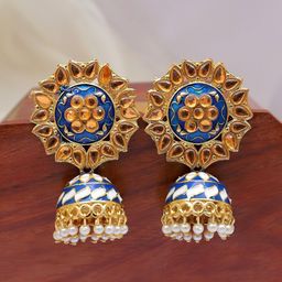 Crunchy Fashion Classic Jhumkas Earrings-picture-43