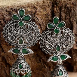 KARATCART Contemporary Jhumkas Earrings-11
