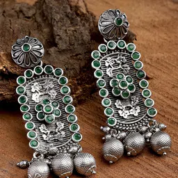 KARATCART Contemporary Jhumkas Earrings-14