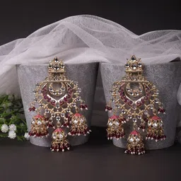 Cierra Gold-Plated Contemporary Chandbalis Earrings-15