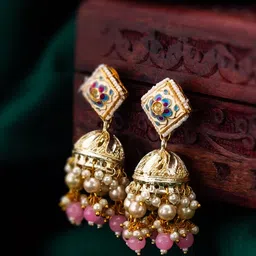 aadita Gold-Plated Contemporary Jhumkas-26