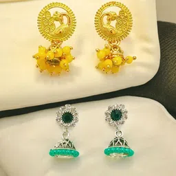 FEMMIBELLA Circular Jhumkas Earrings-48