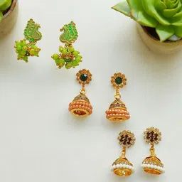 FEMMIBELLA Circular Jhumkas Earrings-23