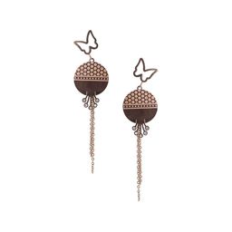 SOLIBELLE 18K Gold-Plated Contemporary Drop Earrings-20