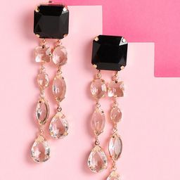 SOHI Gold-Plated Contemporary Drop Earrings-54