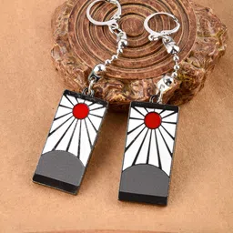 COMICSENSE Unisex Demon Slayer Anime Tanjiro Drop Earrings-18