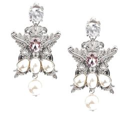 ODETTE Silver-Plated Contemporary Drop Earrings-image-94