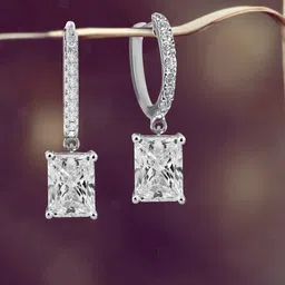 Peora Silver-Plated Contemporary Drop Earrings-78